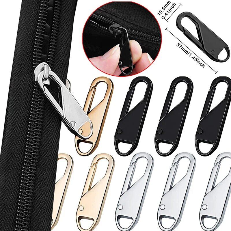 5Pcs Universal Metal Zipper Puller Handle Detachable Replacement Zipper Slider Backpack Handbag Coat Sewing Repair Pull Tab Head
