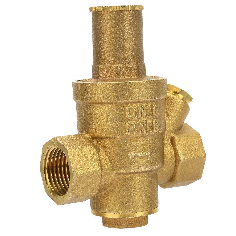 1pc Brass Adjustable Water Pressure Reducing Regulator Valve Thread DN15 1/2