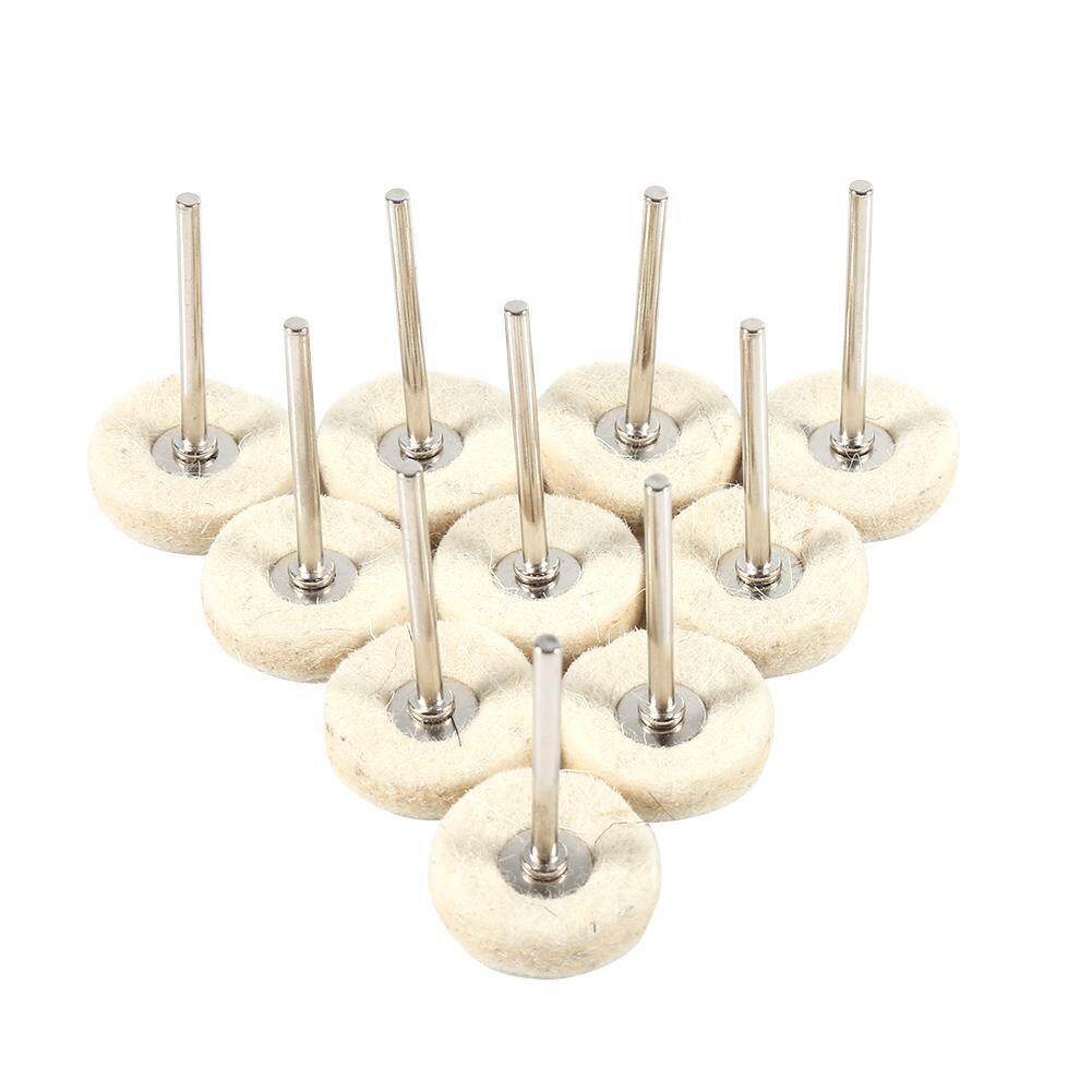10 Chiếc 25 Mm Len Nỉ Đánh Bóng ĐỆM PHỒNG Máy Khoan Bánh Bàn Chải Có Tay Cầm Cho Dụng Cụ Xoay