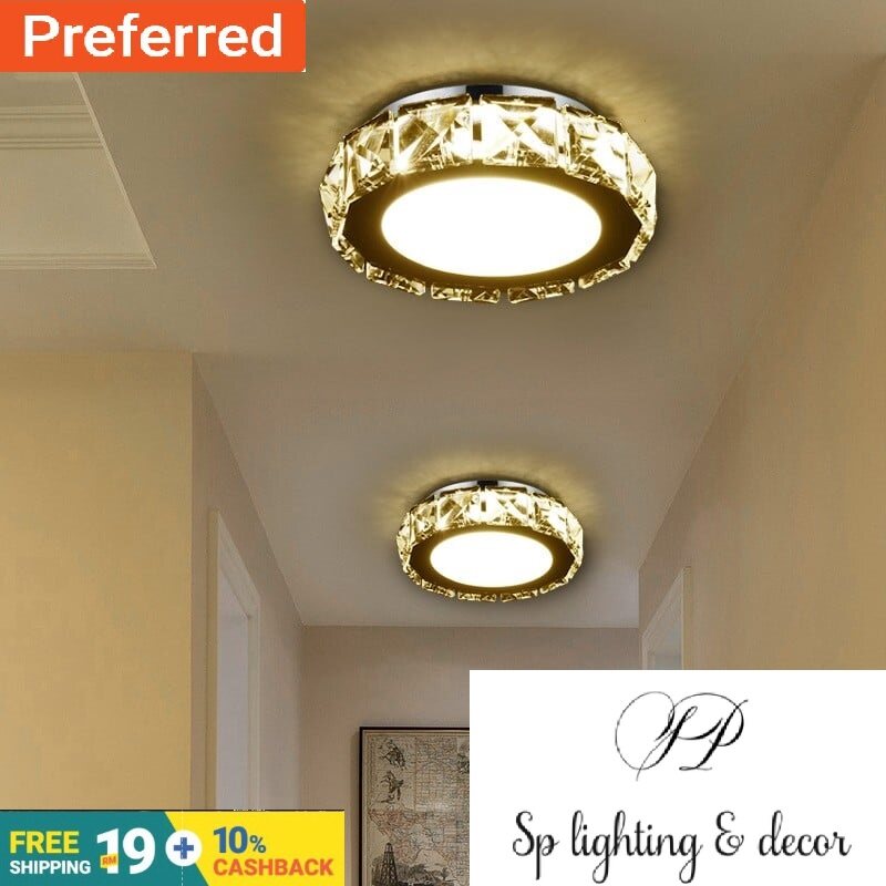 MALAYSIA SELLER Modern Round LED Crystal Chandelier Surface Ceiling