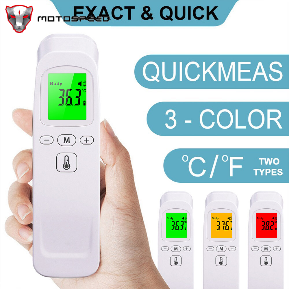 Không Tiếp Xúc Nhiệt Kế Hồng Ngoại Đèn Nền 3 Màu Mometer Màn Hình LCD Nhiệt Kế Đo Trán Chính Xác Kỹ Thuật Số ° C/ ° F Đo Nhiệt Độ Nhanh Thu Hồi 32 Nhóm Dành Cho Trẻ Em Người Lớn Văn Phòng Tại Nhà