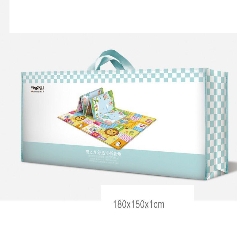 XINLANYASHE Foldable crawling mat, crawling mat, 2-sided printed pattern, premium crawling mat, foldable crawling mat, 2cm thick, patterned on 2 sides, easy to fold, crawling mat, baby crawling mat, crawling mat, mat, pad Foldable, safe to crawl