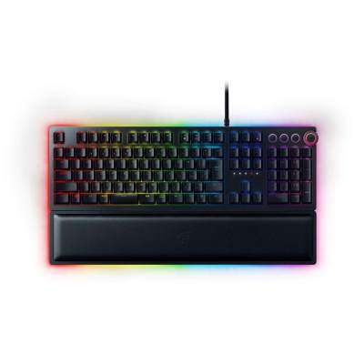 Razerคีย์บอร์ดเกมมิ่งรุ่นHunting Sman Elite JP,คีย์บอร์ดญี่ปุ่นสวิตช์ออปติคอลเครื่องหนังเทียมทำจากหนังเทียมมาพร้อมกับคีย์บอร์ดที่รองข้อมือให้เป็นแบบออปติคอลที่วางจำหน่ายโดยRazer