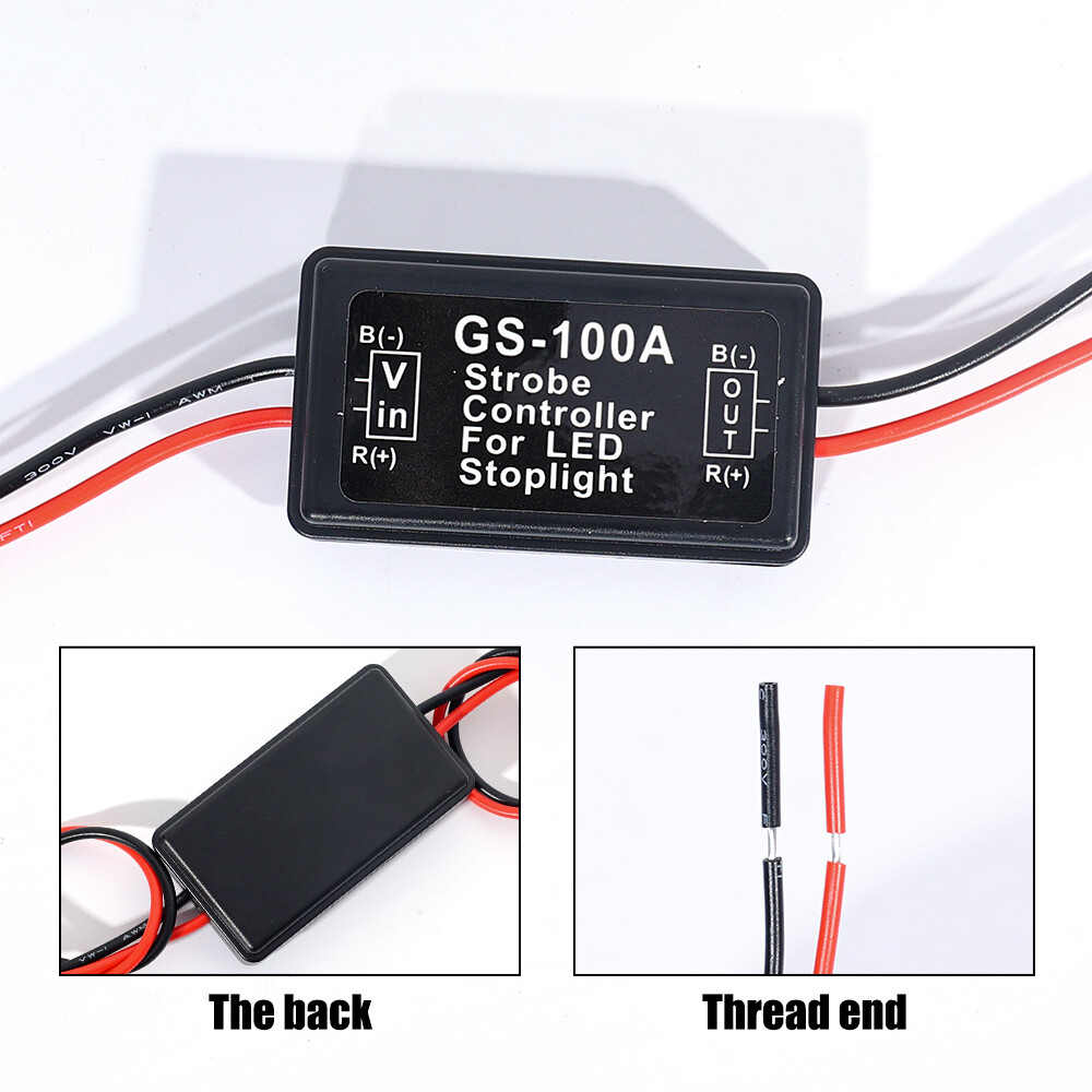 Phổ 12-24V Bộ điều khiển đèn nhấp nháy đèn phanh xe ô tô mô-đun cục chớp cho các loại xe xe máy tự động LED đèn tín hiệu dừng Thắng
