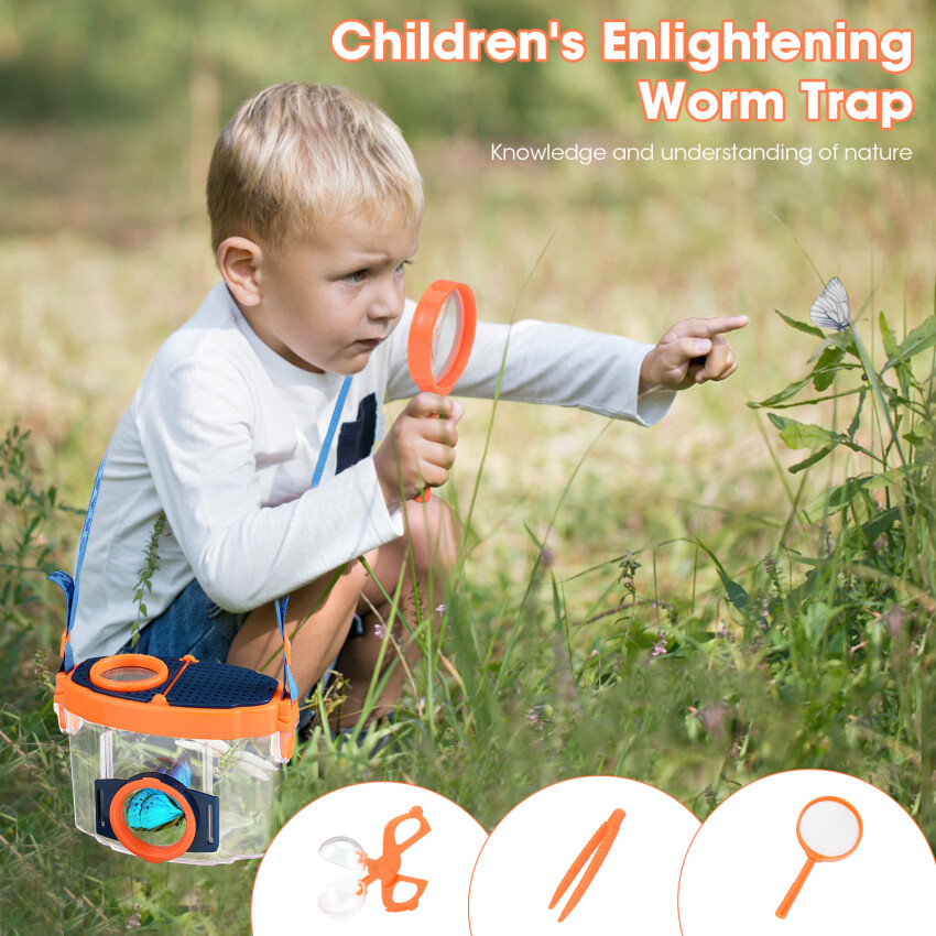 Mug Magnifying Glass Kit, Bug Viewing Box For Kids, Insect Cage Adventure Kit, Bug Viewing Box, Bug Viewer With Bug Trap, Tweezers, Nature Exploration For Kids