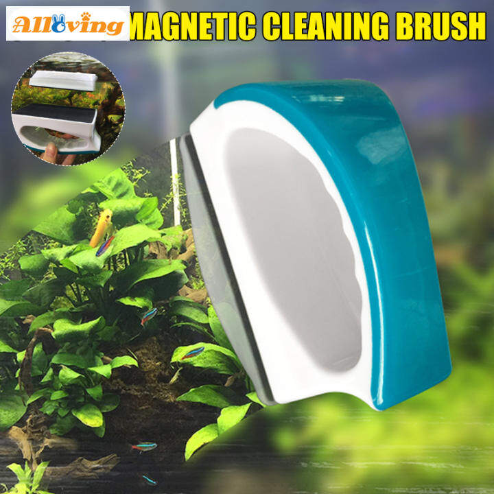 Alloving Fish Tank Accessories Aquarium Glass Cleaner Brush
