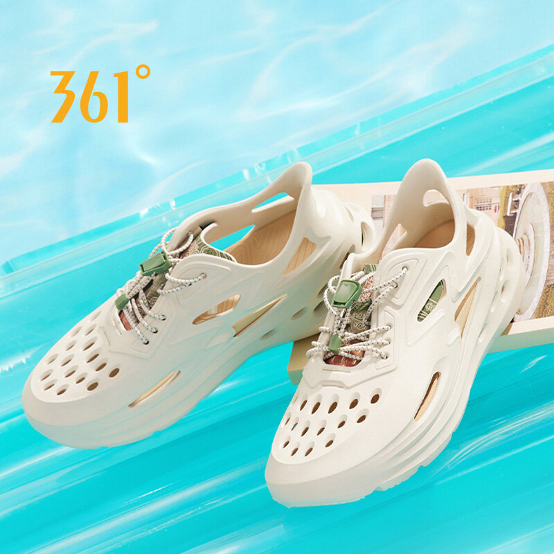 361 degrees big3 hole shoes water shoes men's shoes breathable sandals slippers soft bottom sports beach shoes 672426717