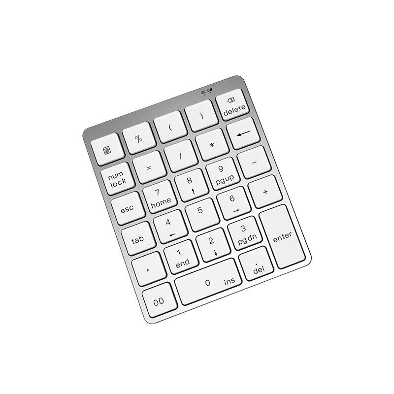 Jelly Comb 28 Keys Bluetooth Numeric Keyboard with USB Hub 3.0 for Tablet PC Laptop Desktop Rechargeable Metal Numpad Digital