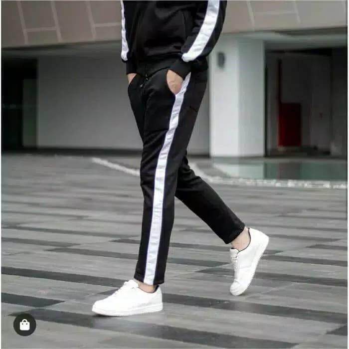 Pants for men jogger pants sweatpants list strip hypbeast celana jogger pants sweatpants list strip hypbeast