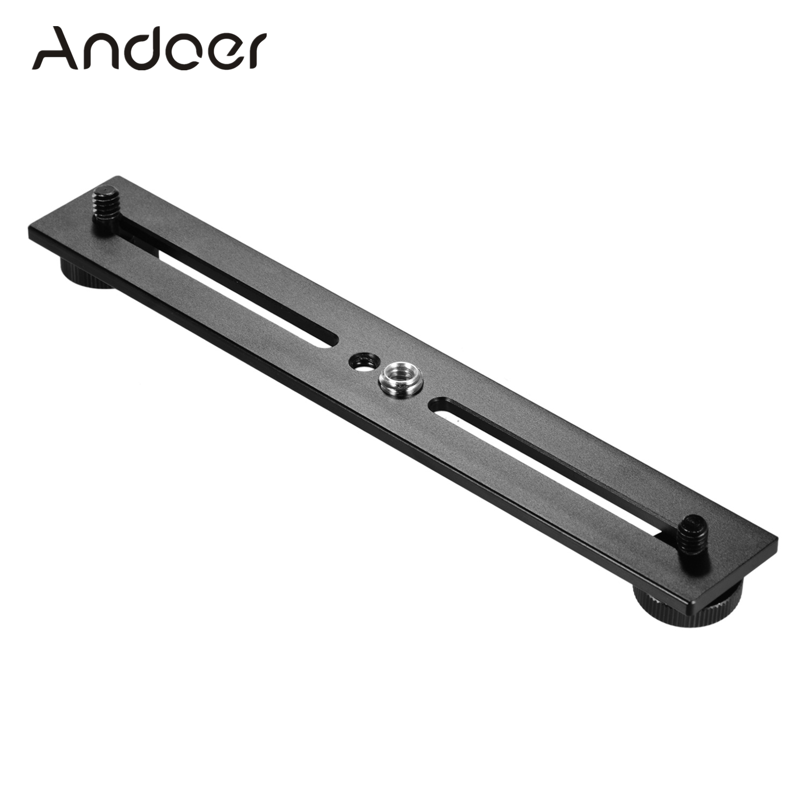 Andoer Dual Camera Mount Tripod Bracket Camera Flash Brackets Extension