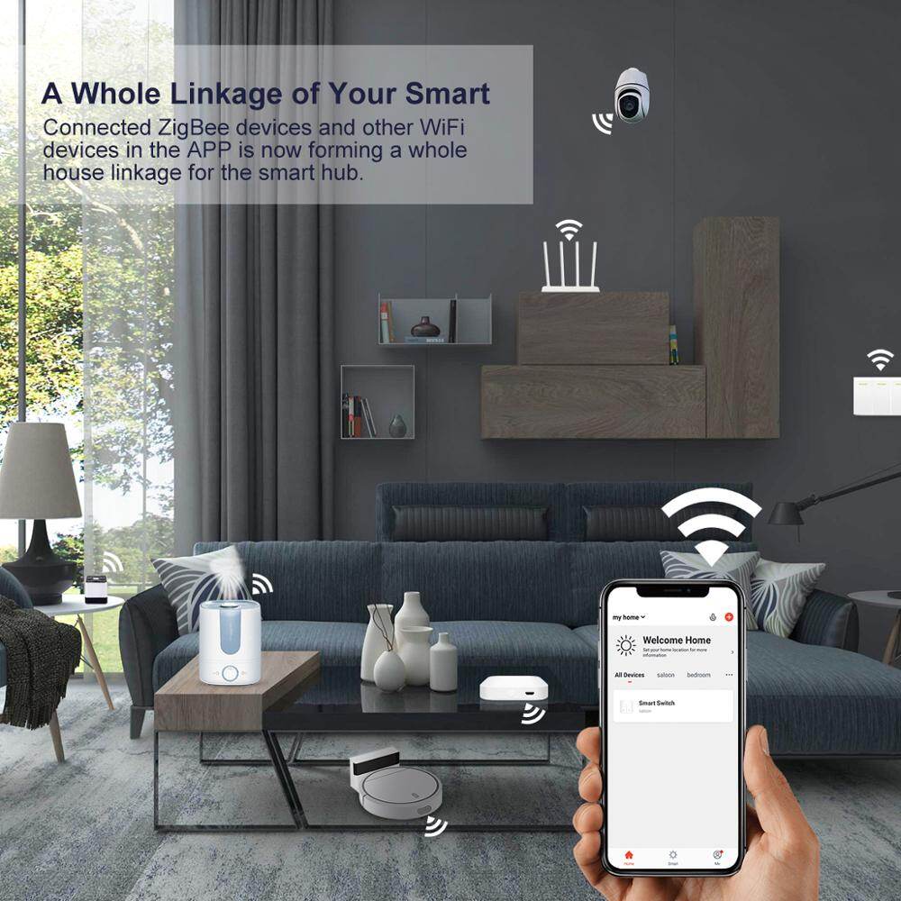 Tuya Zigbee Gateway Bridge, Trung Tâm Thông Minh Có Dây/Không Dây, Điều Khiển Từ Xa Bằng Ứng Dụng Smart Life, Tương Thích Với Trợ Lý Google Home Alexa