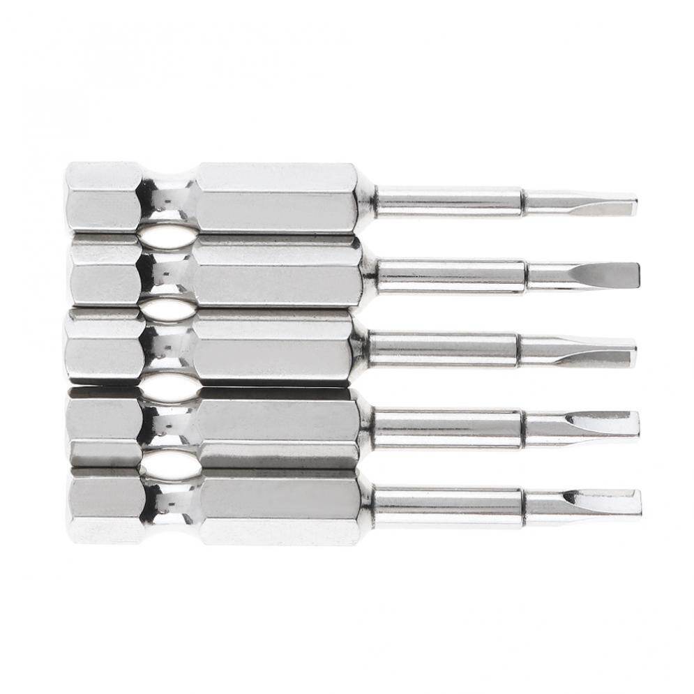 5pcs/set 1/4 Inch Magnetic Triangle Screwdriver Bits Hex Shank 50mm S2 Steel