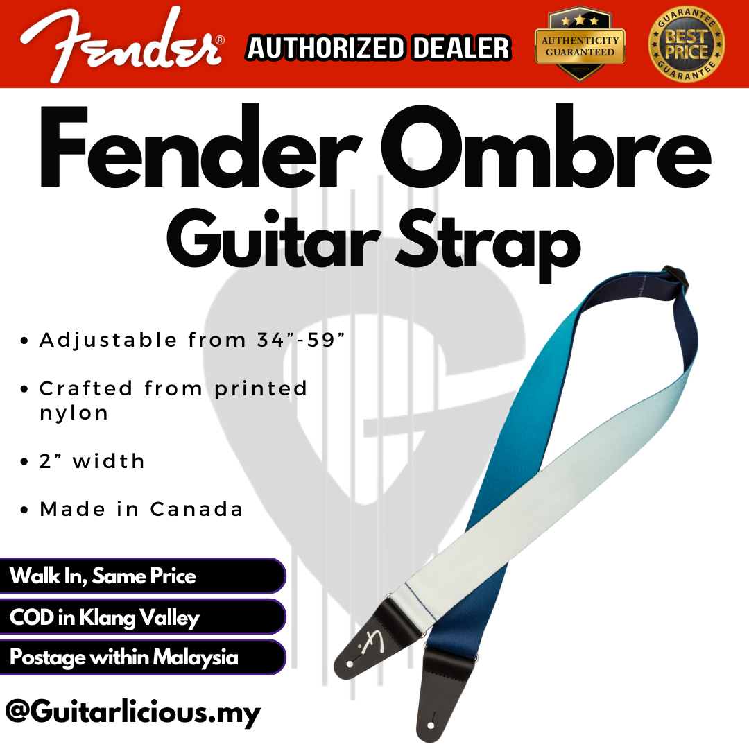 Cinghia Per Chitarra Fender Player Plus Gradient - Design Ombré Belair Blue, Nylon Resistente - Foto 6