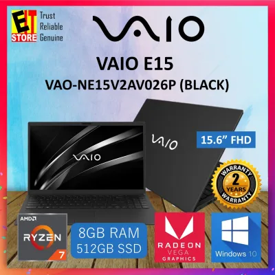 VAIO E15 LAPTOP (RYZEN R7-3700U PROCESSOR /8GB/512GB SSD/15.6 FHD/RADEON VEGA/W10H/2YRS) with OFF365 1yr