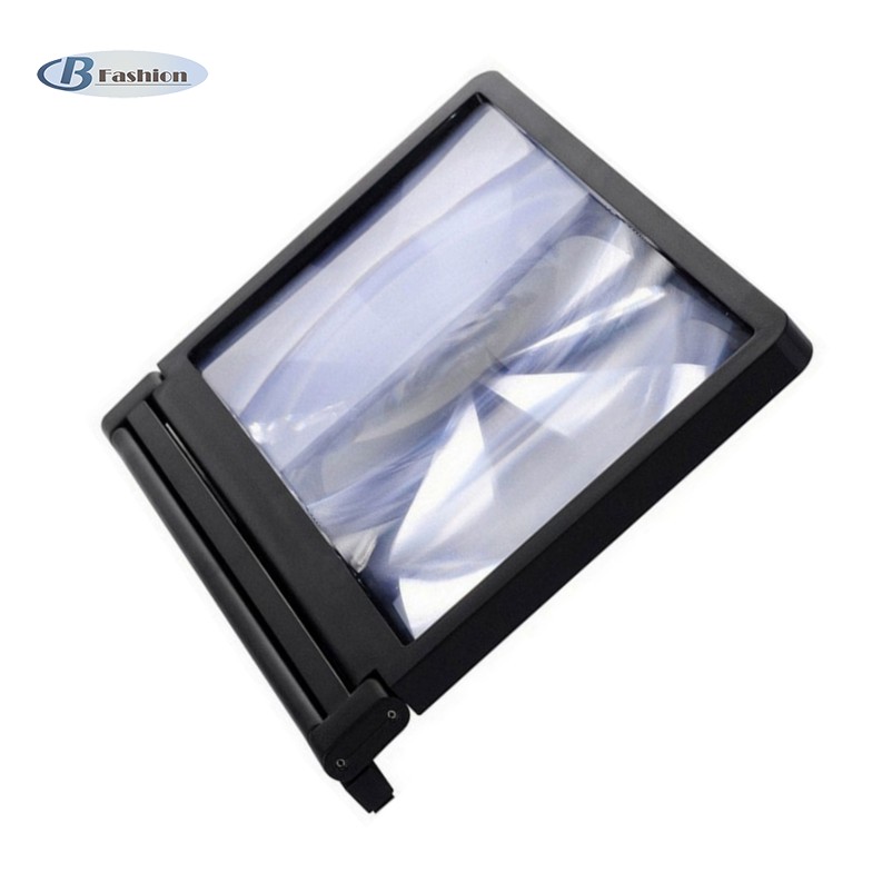 B-F Kính Lúp 3D Màn Hình Điện Thoại Di Động Màn Hình Phóng To 2-3 Lần Độ Nét Cao Khuếch Đại Có Thể Gập Lại