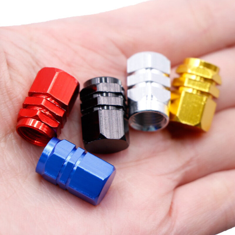 YERT 1 set Aluminium alloy motorcycle/Car Tire Valve Caps 5 Colors Tyre