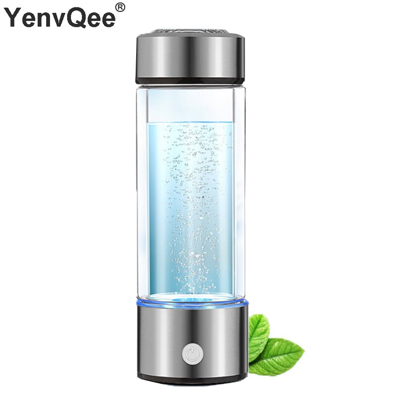 420ML Portable Hydrogen Generator Water Filter Ionizer Pure H2 Rich Hydrogen Alkaline Bottle Electrolysis Drink Hydrogen
