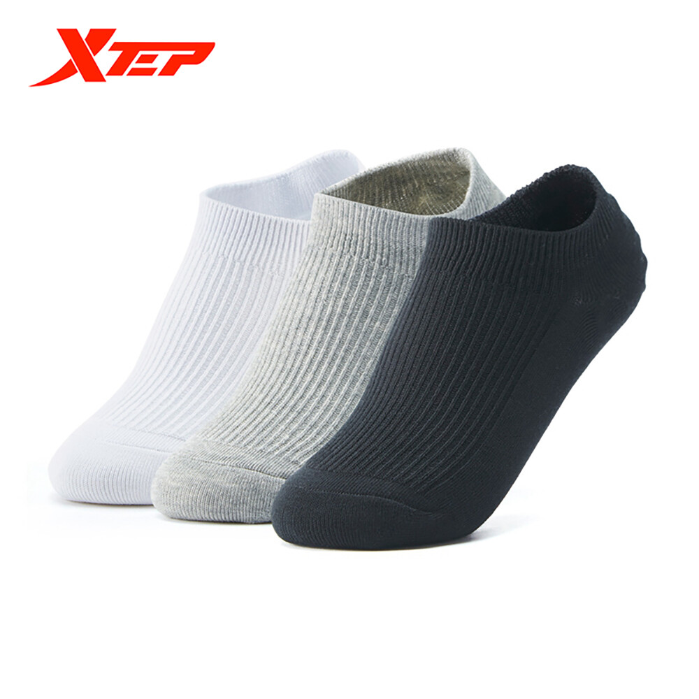 Xtep women's socks 3 pairs of comfortable and breathable women's socks simple socks female 879138530016