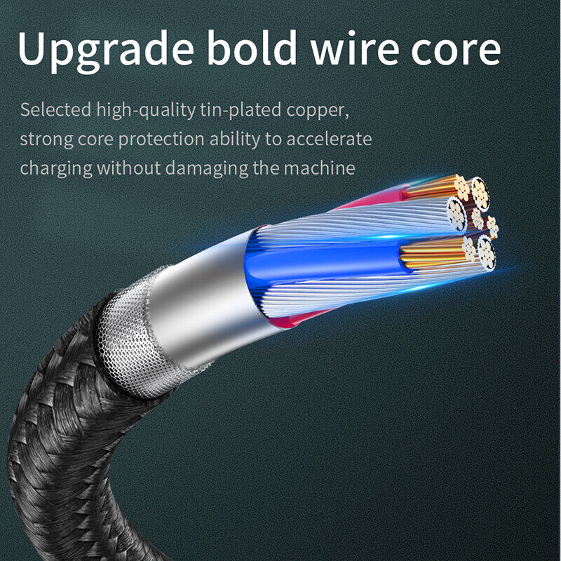Cáp Micro USB Dây Dữ Liệu Sạc Nhanh LED 5A Cho Android Phụ Kiện Điện Thoại Di Động Cáp Sạc