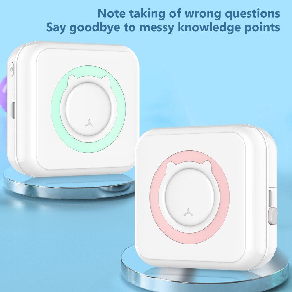 Elough Mini Printer Thermal Label Printer Portable Photo Printer Sticker Wireless Inkless Pocket Miniprint Impresora Portátil