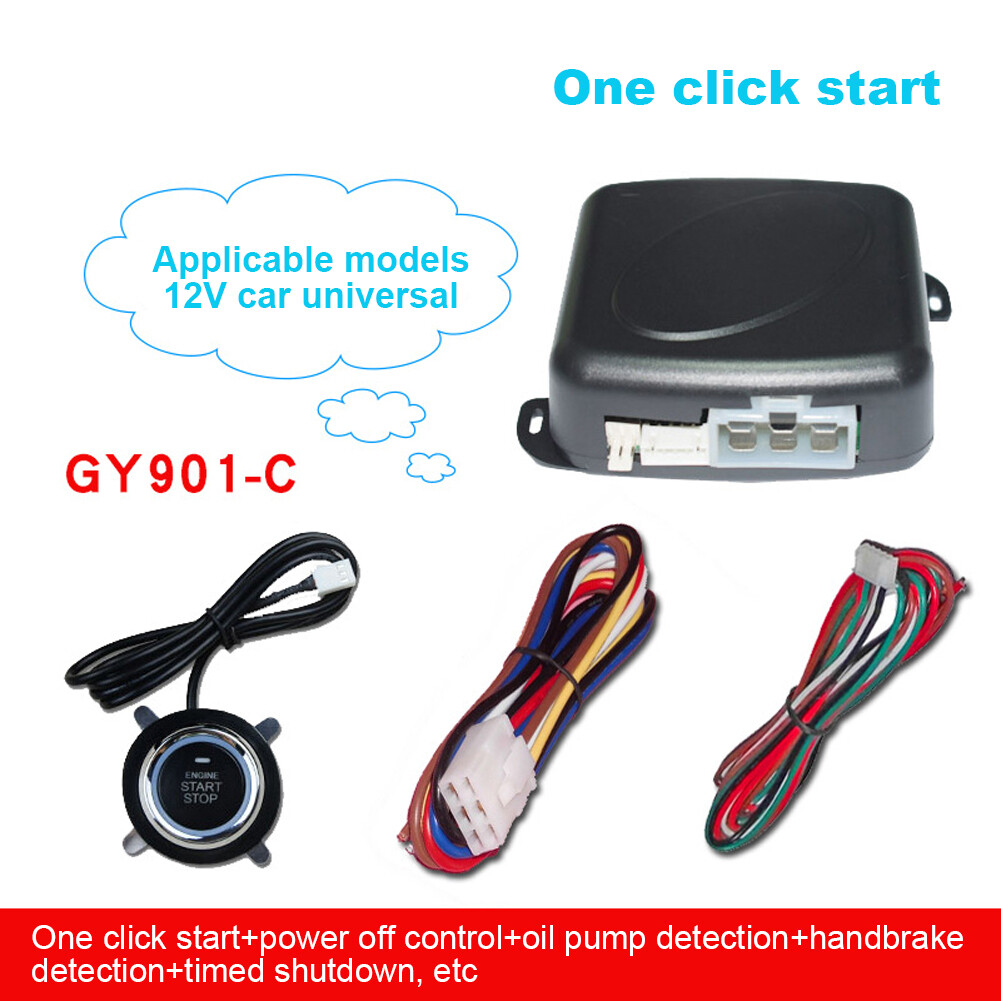 12V xe một nút bấm bắt đầu hệ thống tự động đánh lửa hệ thống nhấn nút khởi động điều khiển từ xa hệ thống khóa không cần chìa khóa phụ kiện xe hơi