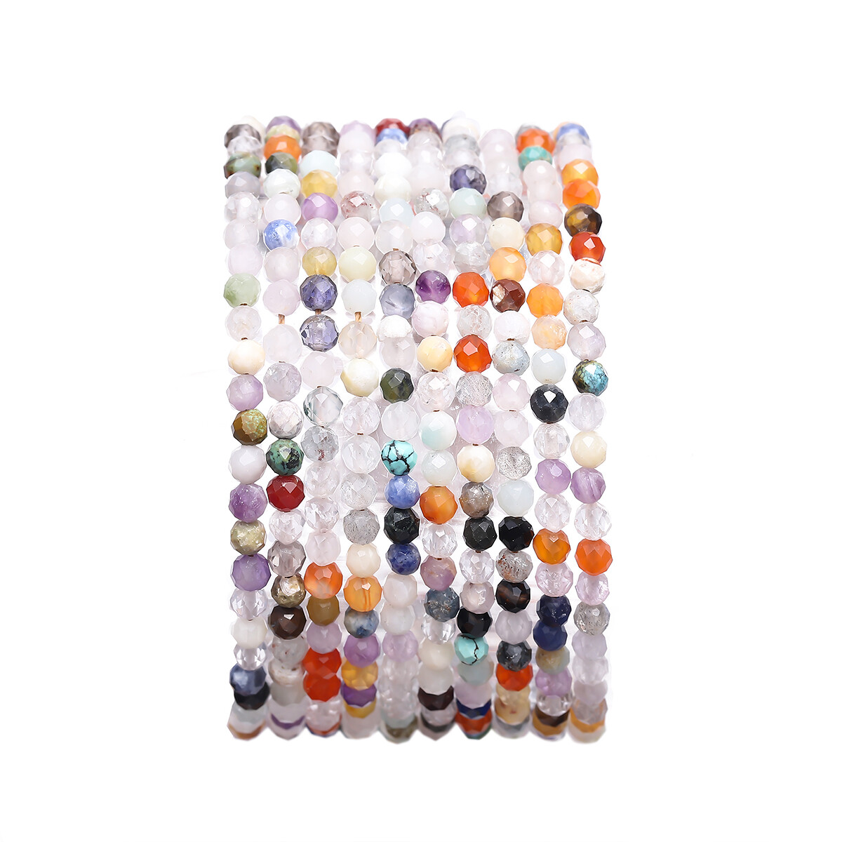 Natural Stone Lapis Lazuli Tiger Eye Beads 2-2.5mm Faceted Fluorite Amazonite Agate Beads For Jewelry Making DIY Bracelet Necklace