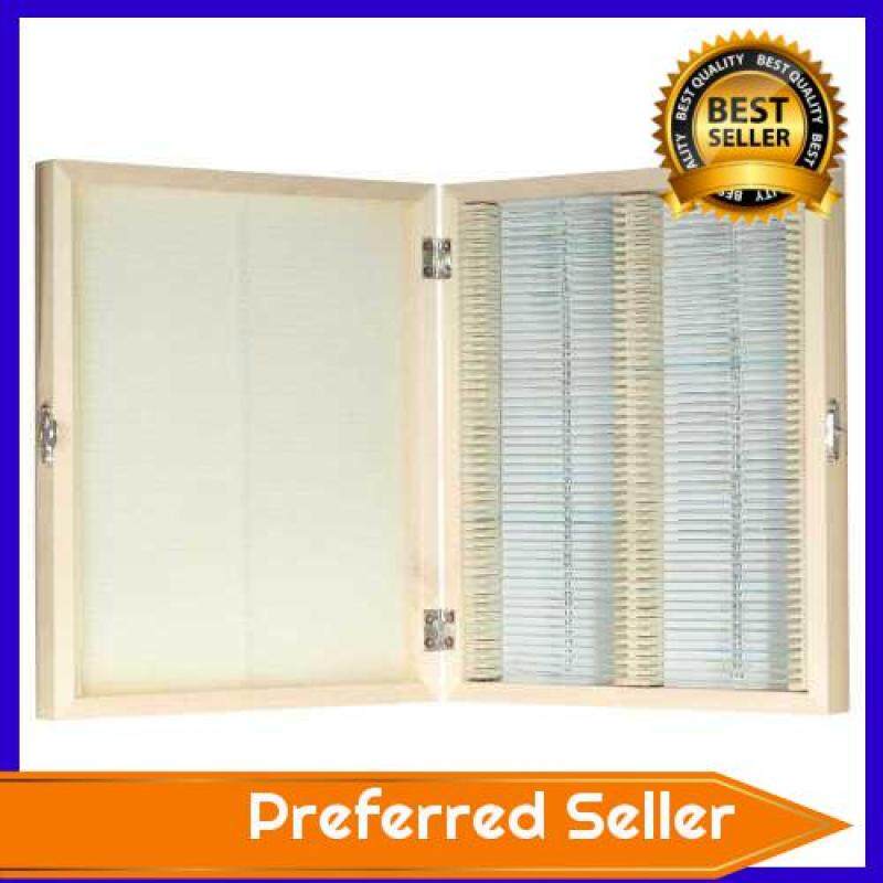 TOP SELLER KKmoon 100pcs/set Prepared Microscope Slides Animal Plants Insects Tissues Specimens Slides Set with Wooden Case for Basic Biological Science Education (Standard) Malaysia