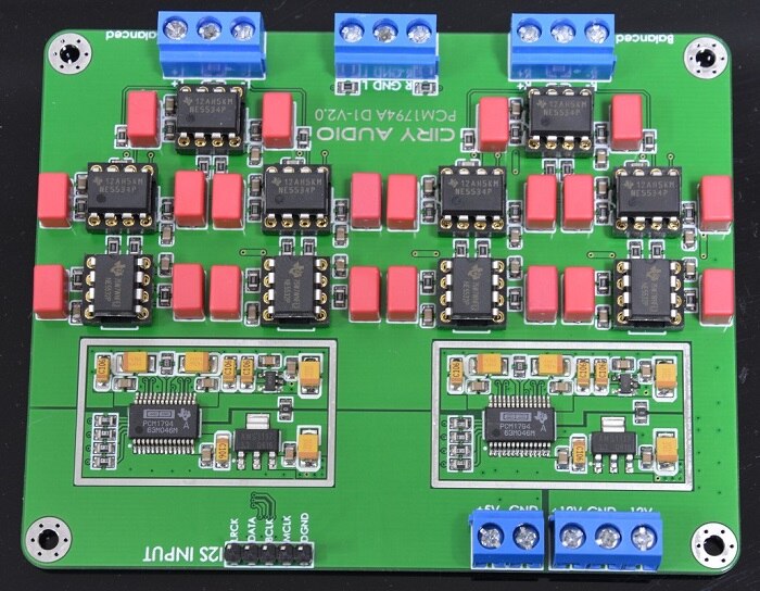 Song song kép pcm1794a giải mã Board DAC mạ Hifi sốt 24bit 192kHz mạch điện parts1