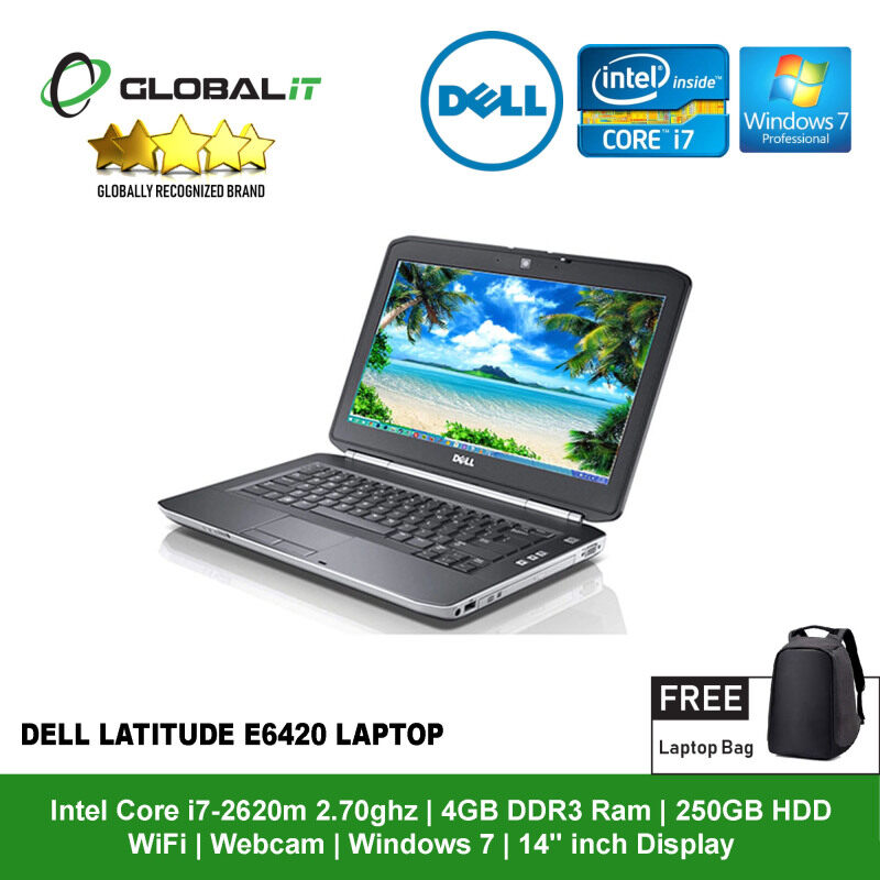 (Refurbished Notebook) Dell Latitude E6420 Laptop / 14 inch LCD / Intel Core i7-2620M / 4GB DDR3 Ram / 250GB HDD / WiFi / Windows 7 / Webcam Malaysia