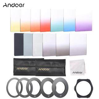 Andoer 13pcs Square Gradient Full Color Filter Bundle Kit for Cokin P thumbnail