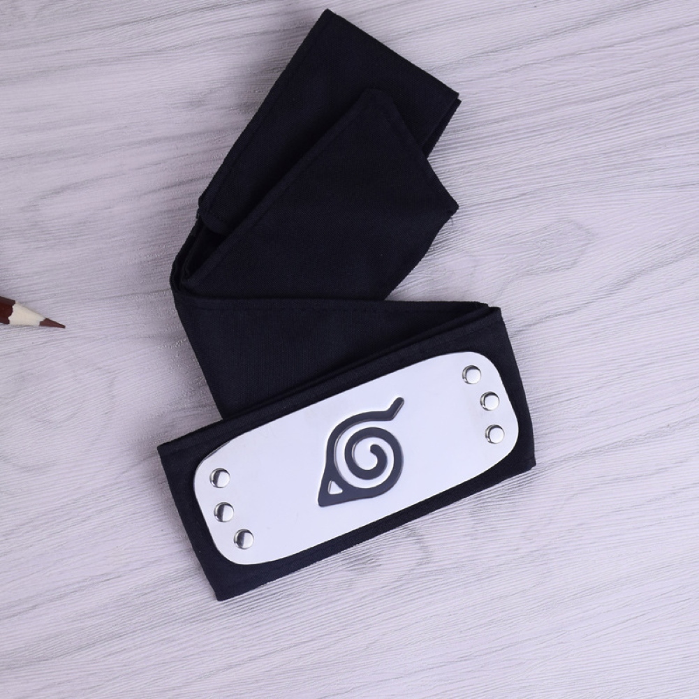 Naruto Konoha Logo Forehead Headband Protector Headgear Turban Cosplay Decor