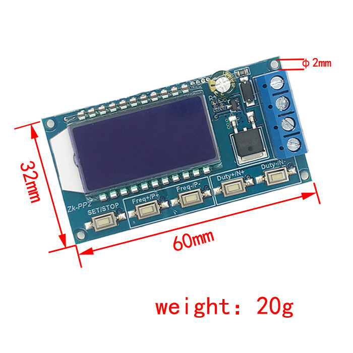 Aideepen ZK-PP1K ZK-PP2K PWM Pulse Frequency Duty Cycle Adjustable Module Square Wave Rectangular Wave Signal Function Generator for Arduino DIY PWM Signal Generator Module
