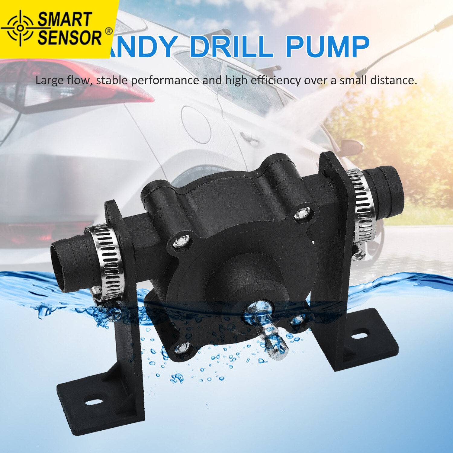 Portable Drill Pump Self Priming Oil Fluid Water Transfer Pump Emergency Bilge Pump Watering