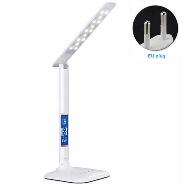 5 chế độ Nhiệt Độ Đèn LED Lịch Mờ Để Bàn Điều Khiển Cảm Ứng Đèn Bàn