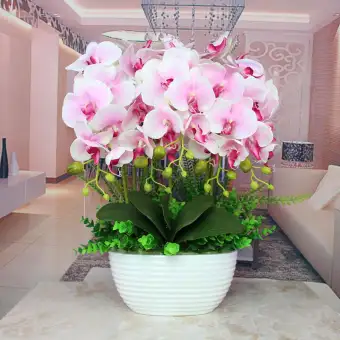 Butterfly Orchid Imitation Flowers Set Decoration Living Room