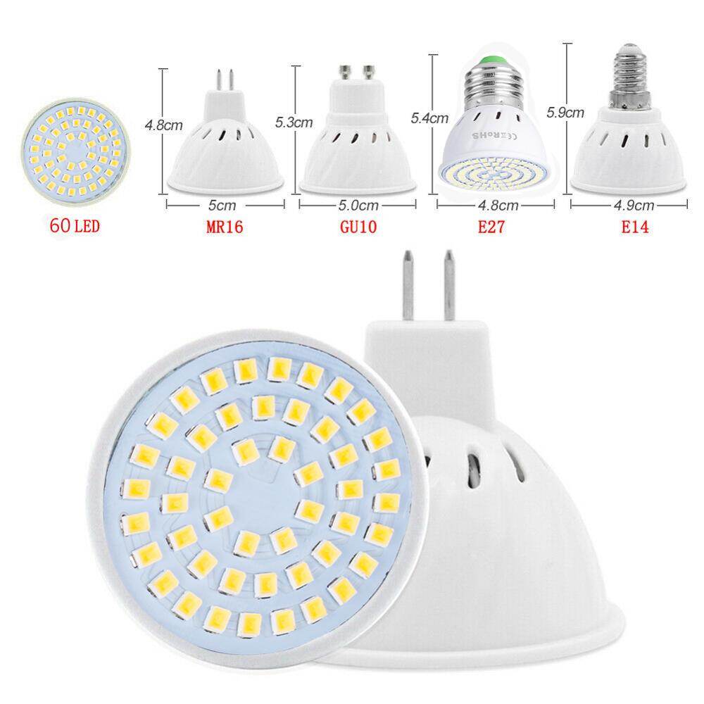 5W GU10 MR16 Regulable LED COB Foco Bombillas GU5.3 E27 E14 220V 12V