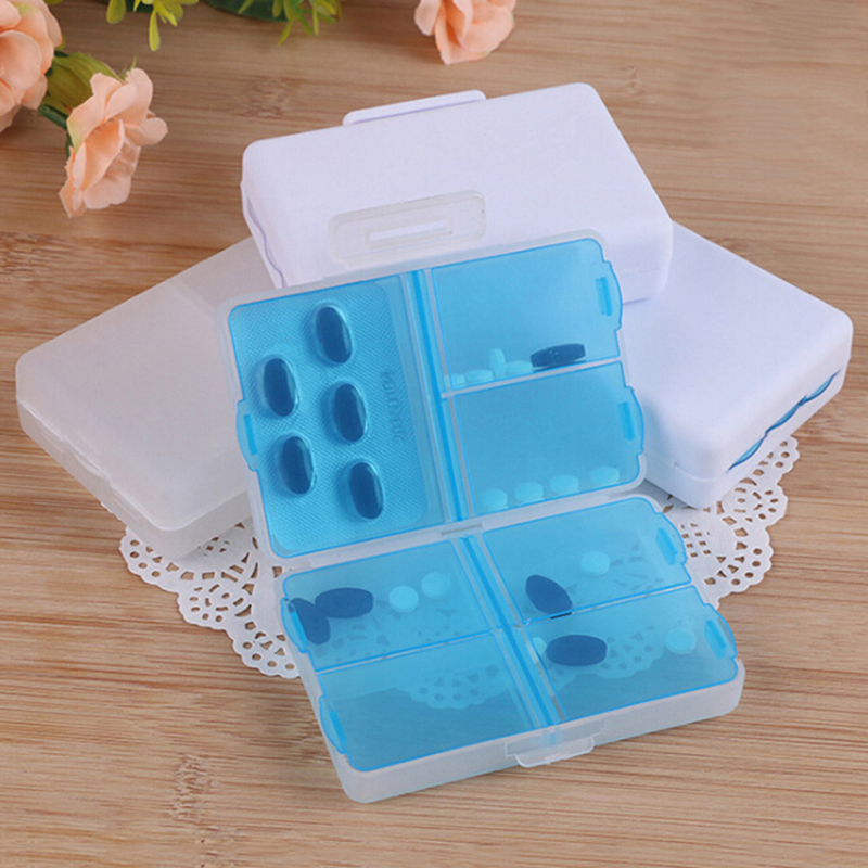7 days Foldable Mini Pill Box Container Drug Tablet Storage Travel Case ...