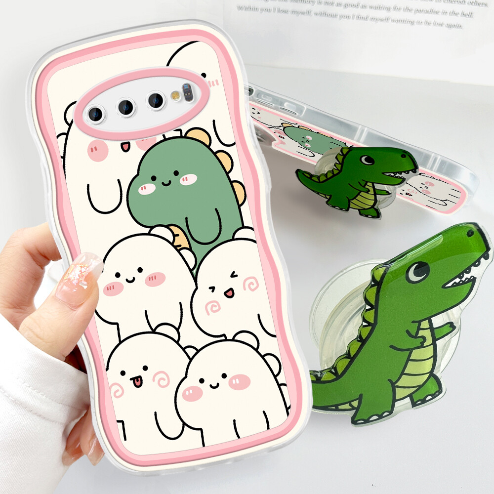 Phone case For Samsung Galaxy S10 S10 Plus S10 + Samsung J2 Prime Samsung J2 Pro 2018 Casing Fashion Soft Wavy Phone Case Dinosaur Cartoon Shockproof Cellphone Casing Full Cover Camera Protection