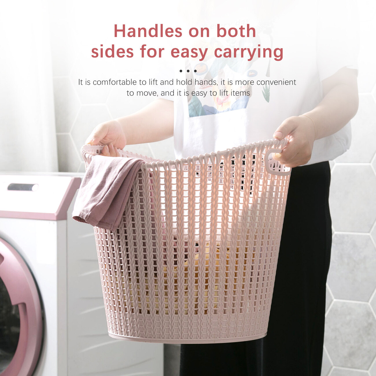 CNMF High-Capacity Hollow Washable Resilient Laundry Basket