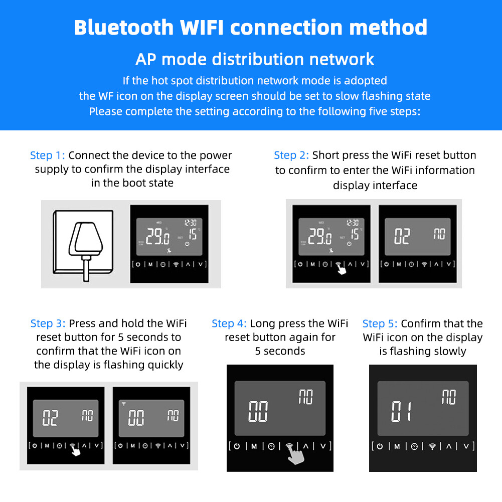 Yieryi Kỹ Thuật Số Wifi Nhiệt Lượng Thông Minh Điện Tầng Sưởi Ấm Bộ Điều Khiển Nhiệt Độ Lạnh Cho Phòng