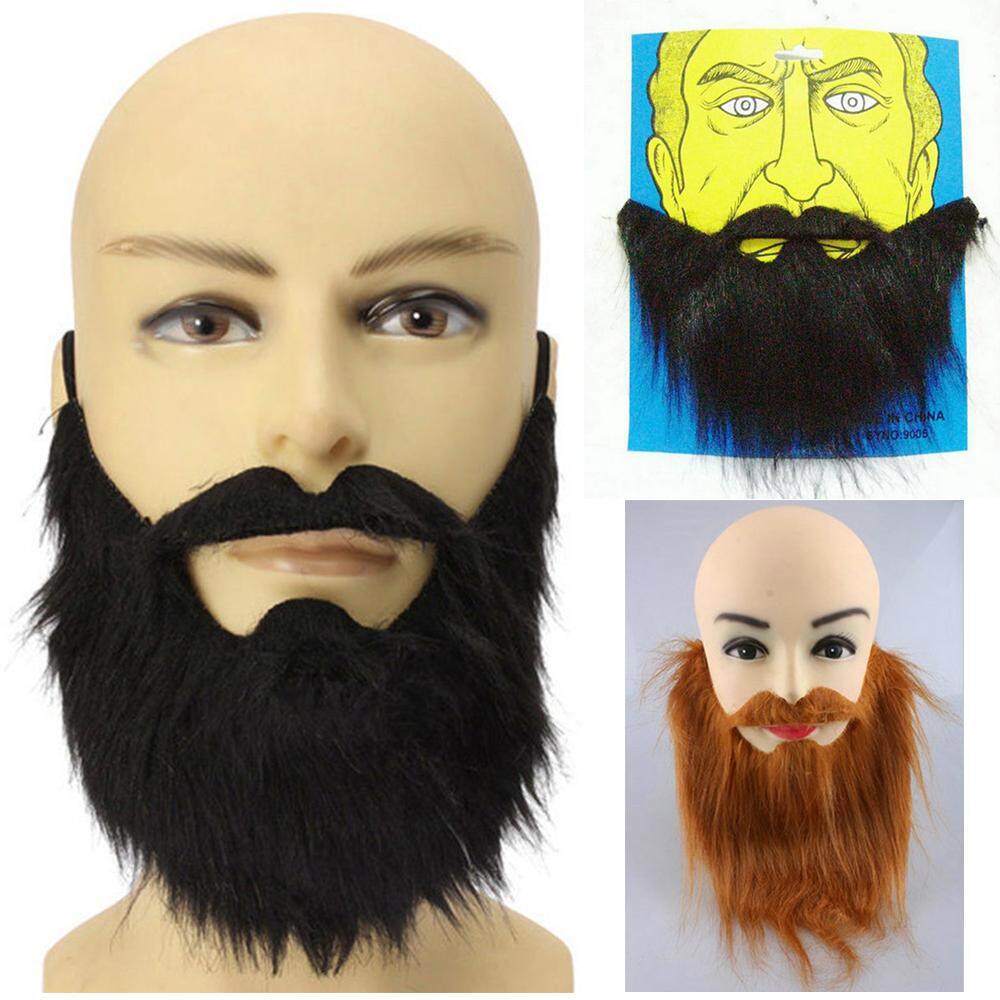 1* Festival Supplies Costume Party Halloween Facial Hair Fancy Dress Fake Beard Moustache Wig