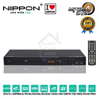 NIPPON DVD-366HD HD DVD Player With HDMI 1080p Upscaling DVD/CD/MP4/MP3/Karaoke Microphone Input