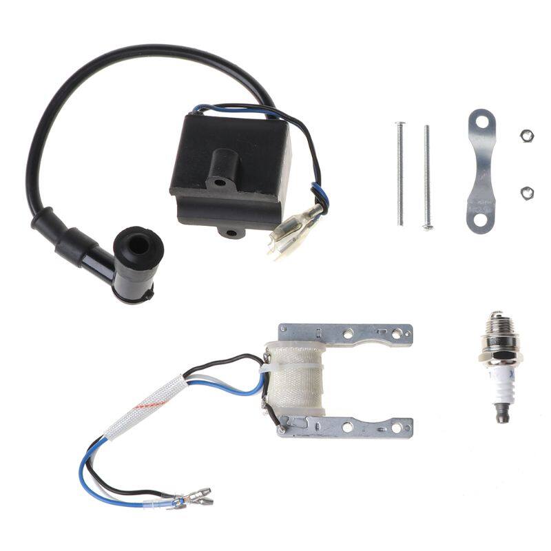 CDI Ignition Coil Magneto For Motorized 49cc 66cc 80cc Engine Bicycle Spark Plug