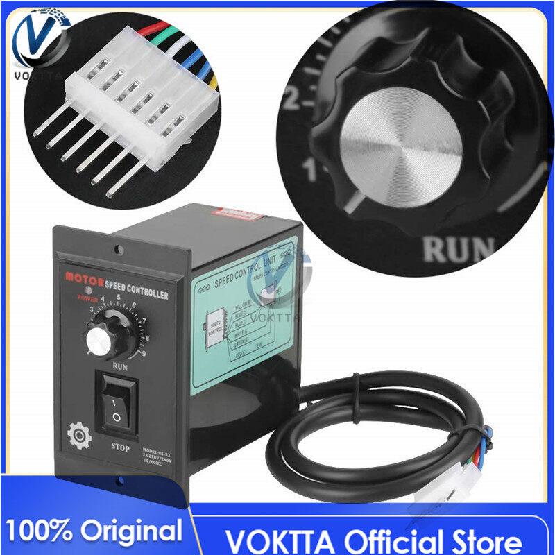 Bộ điều khiển tốc độ động cơ xoay chiều voktta 400w ac 220v chính hãng, bộ điều chỉnh điểm chính tốc độ động cơ bộ điều khiển động cơ tiến và lùi 50/60hz