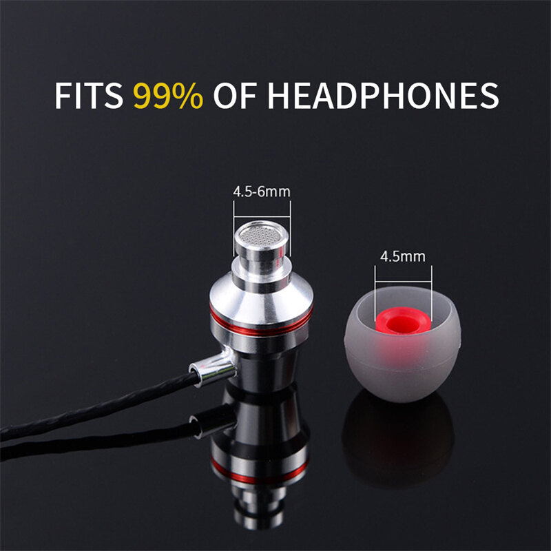 3 cặp Silicone trong tai Tai nghe bao gồm nắp thay thế Earbud lời khuyên nút tai nghe nhét tai Earplug Miếng đệm tai đệm thời trang phổ quát eartips