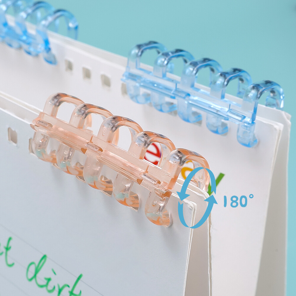 Nhựa 5 lỗ ràng buộc Vòng DIY trong suốt chất kết dính vòng lặp A4 A5 A6 Loose-Leaf phụ kiện nhựa Bìa