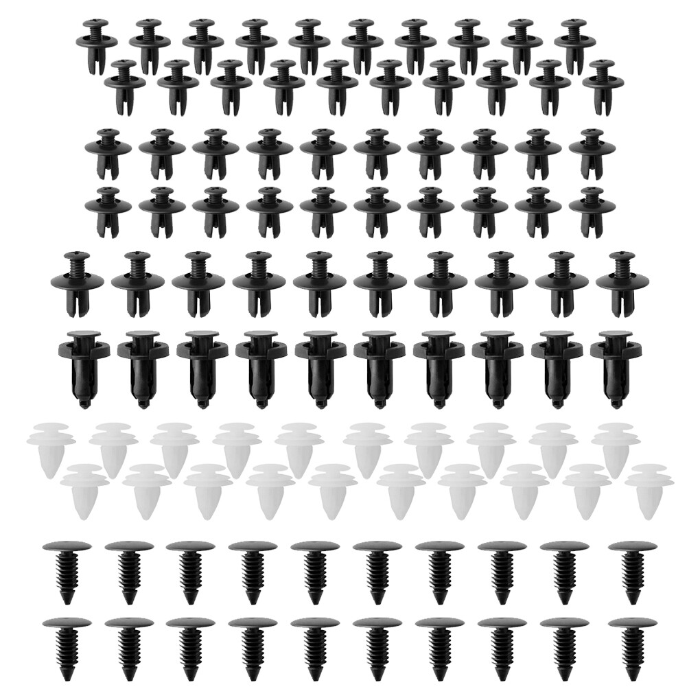 100 Pieces Plastic Automotive Retainer Clip Portable Universal Replacement ATV Door Panel Bumper Fixing Fastener Screw
