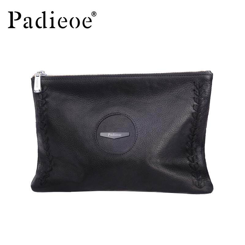 black real leather purse