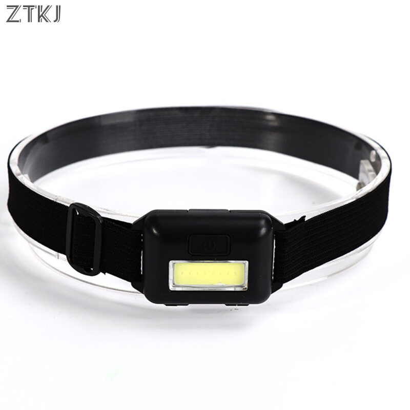 Mini Cob Led Headlight Outdoor Camping Light Flashlight Head Torch Tourism Equipment For Hiking Cycling Fishing