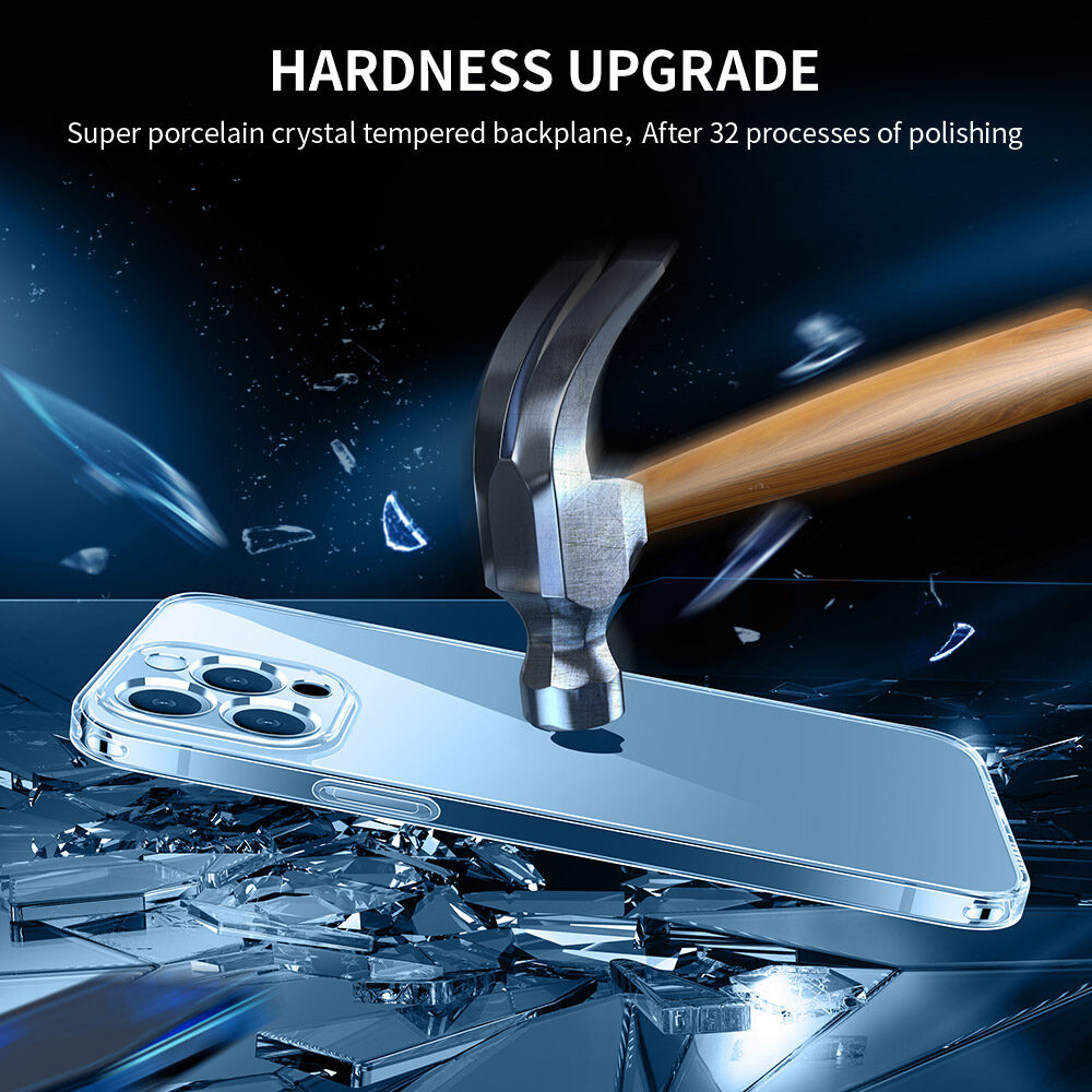 SmartDevil thủy tinh trong suốt Ốp điện thoại cho iPhone 16 Pro Max iPhone 14 Pro max iPhone 15 Pro Max 12 Pro max 11 Pro Max iPhone 15 Plus 14 plus iPhone 16 plus có viền mềm chống bám vân tay bảo vệ khỏi cạo